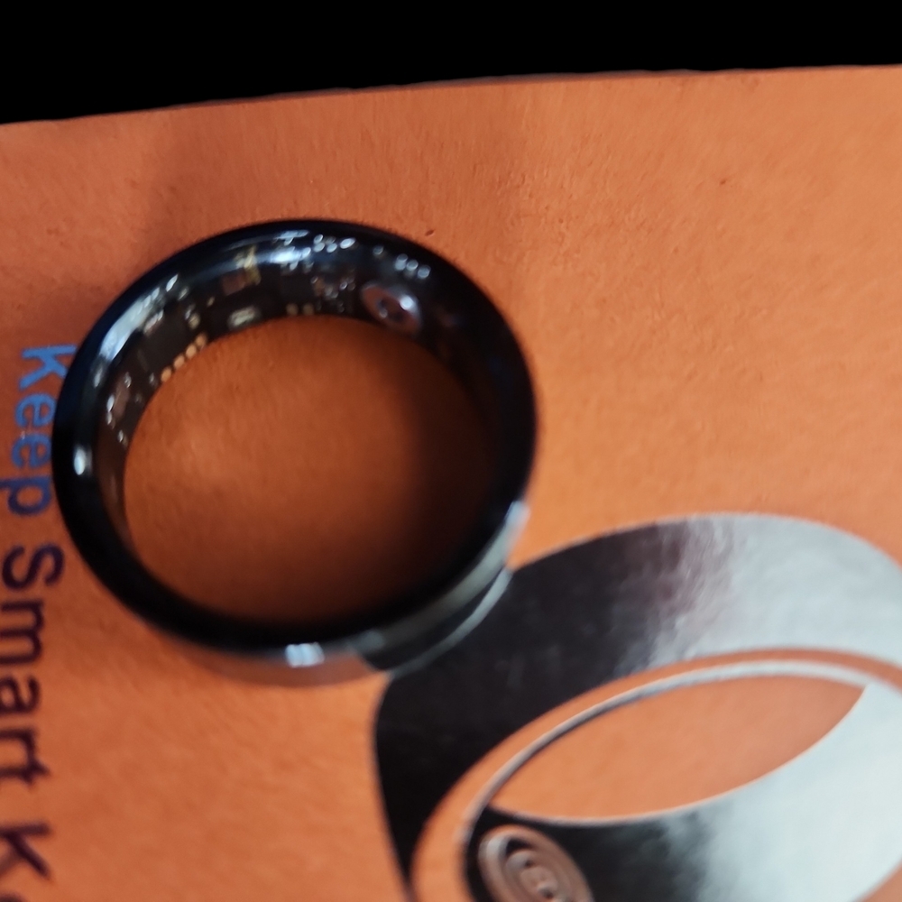 Unisex Black Smart Ring Size 11 . Monitors Health, Fitness , Sleep , And More! - Picture 5 of 7